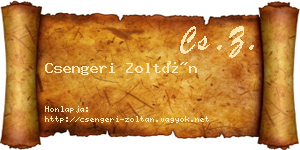 Csengeri Zoltán névjegykártya