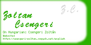 zoltan csengeri business card